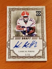 2020 Leaf Ultimate Draft Auto Lamical Perine Florida NY Jets RB #'d 9/50