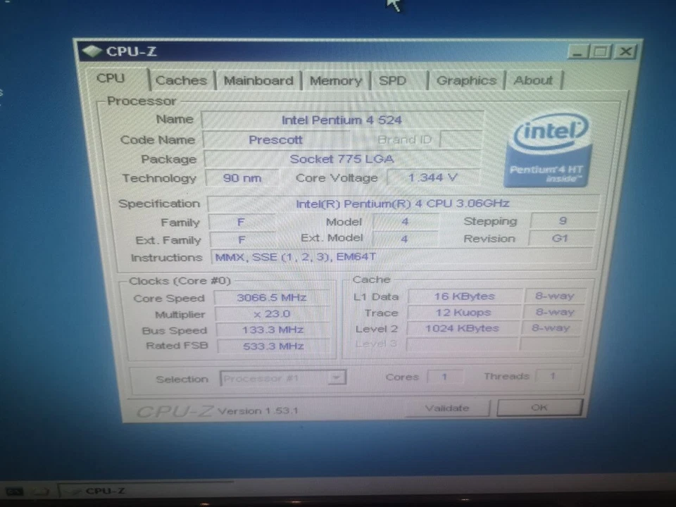 Intel Pentium 4 524 HT (CPU Intel 775) - Imagen 3 de 4