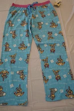 Women's Disney's Bambi's Thumper Snow Bunny Pajama Pants Loungewear Turquoise