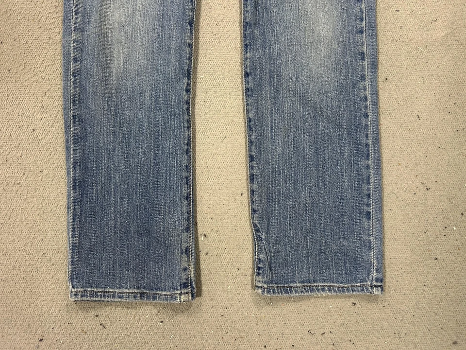 Pantalones de mezclilla Levi's 505 para mujer 8 azules nuevos bajos rectos tiro bajo Y2K Foto 3 de 4