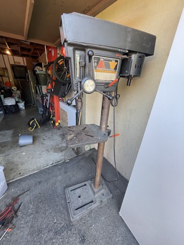 Vintage 1970s Sears Craftsman Model 113-12550 Floor Standing Drill Press