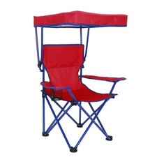 Kids Folding Canopy Chair with Safety Lock Red Blue 125 lb Capacity Outdoor