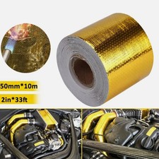2" 33Ft Gold Intake Heat Reflective Tape Wrap Self Adhesive High Temperature NEW