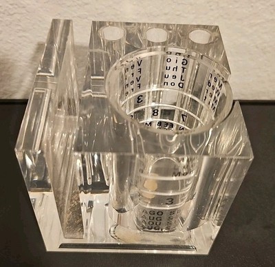 GUZZINI Lucite Acrylic Perpetual Calendar Organizer Fabio Manlio Ciocca
