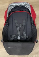 UppaBaby Cruz V1 Stroller Seat Fabric and Red Canopy