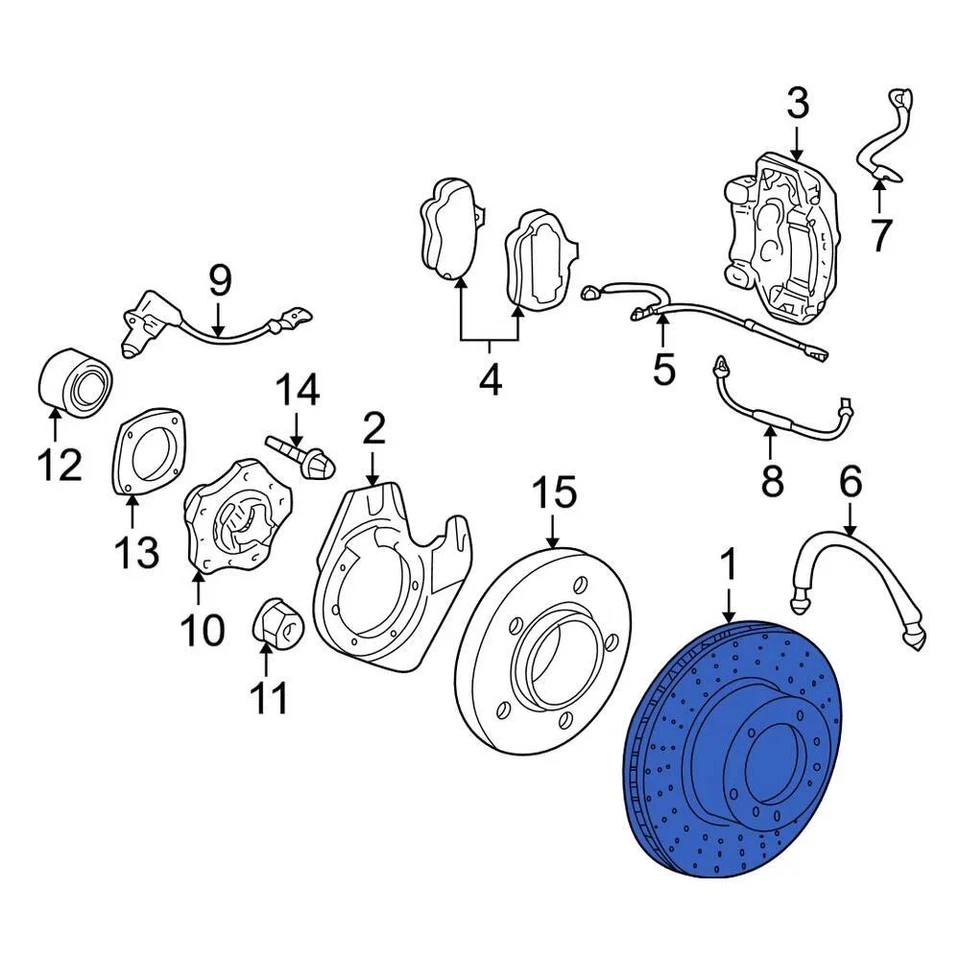 For Porsche 911 2007-2013 Porsche 99735240502 Rear Left Disc Brake Rotor Foto 3 de 3