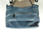 Genuine Soft Leather Blue Women's Chain Tote Bags Hand Bag Purse Elegant New