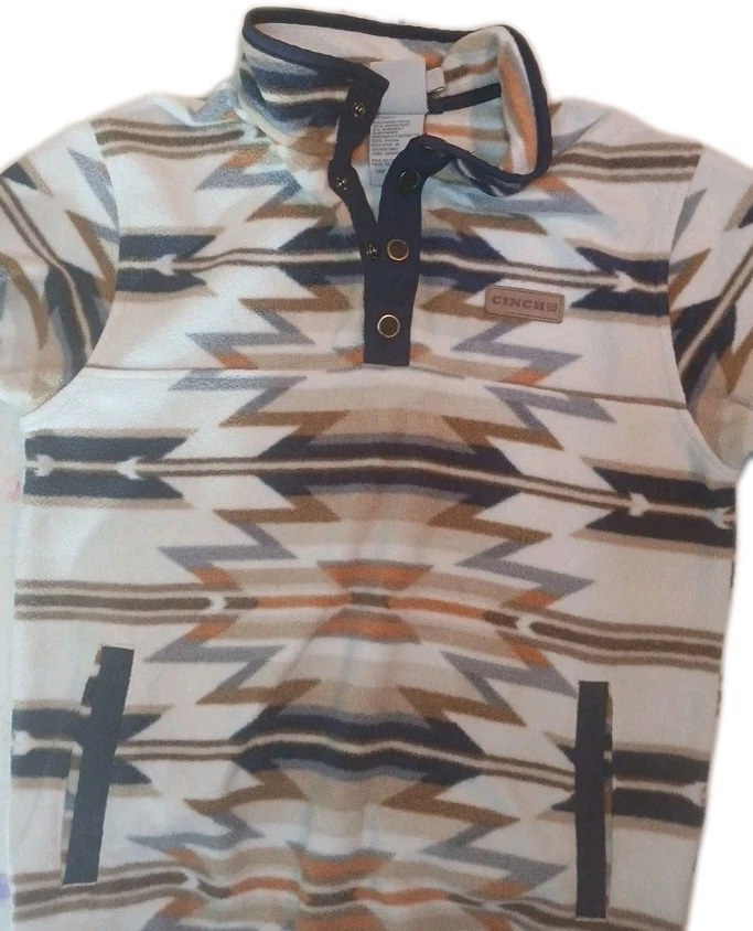 Chaqueta Pullover Cinch Juvenil Multicolor Estampado Azteca Polar MWK7590012 Talla 10 Foto 2 de 4