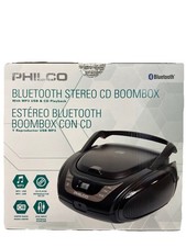 Philco PBB2000BT-BK Black Boombox AM/FM Portable Stereo New In Box