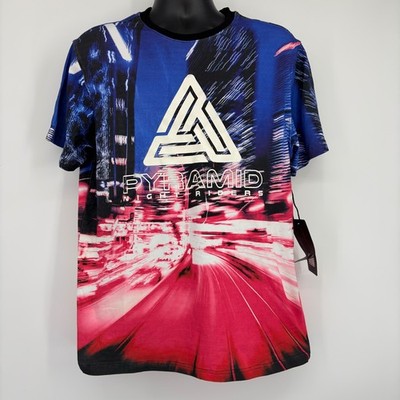 Black Pyramid Night Riders Graphic Tee Men L Streetwear Chris Brown NWT