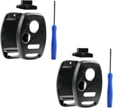 Key Fob Keyless Entry Remote Shell Black 2 Pack No Cutting Required