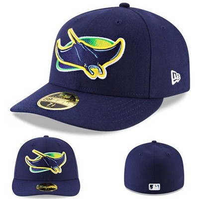 New Era Tampa Bay Rays Fitted Hat Authentic Navy Classic Low Profile Size 7 3/4