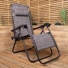 Factory Seconds Multi Position Zero Gravity Relaxer Chair Sun Lounger in Grey