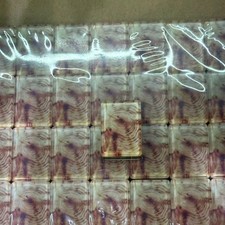 160 American Mahjong Tiles 4-layer Acrylic Wood Grain Pattern Engraving Set