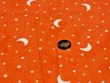 "Boo Moon" * Moons & Stars on Orange * Michel MIller Fabrics  100% Cotton*8"x21"