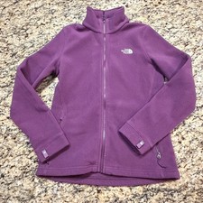 The North Face TKA 100 Glacier Full Zip Fleece Jacket Purple Womens Small S/P