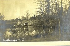 RPPC Burke NY McKenzie Mill Pond Vintage Real Photo Postcard c1930 Azo New York