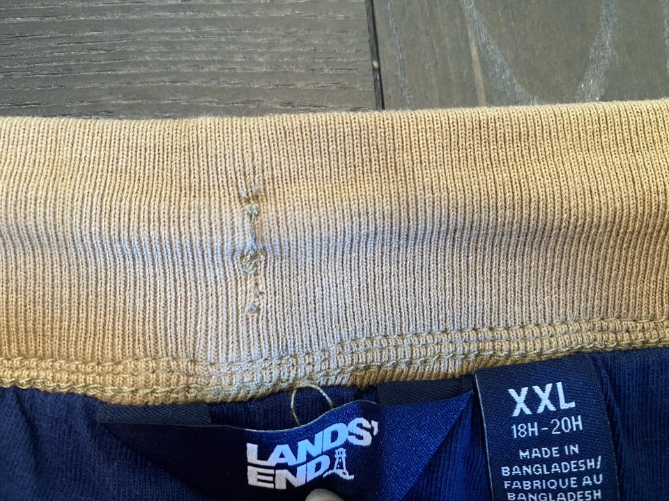 Lands End Niños Uniforme Escolar Caqui Pull On Pantalones Grueso Forro Azul XXL 18/20 Foto 4 de 4