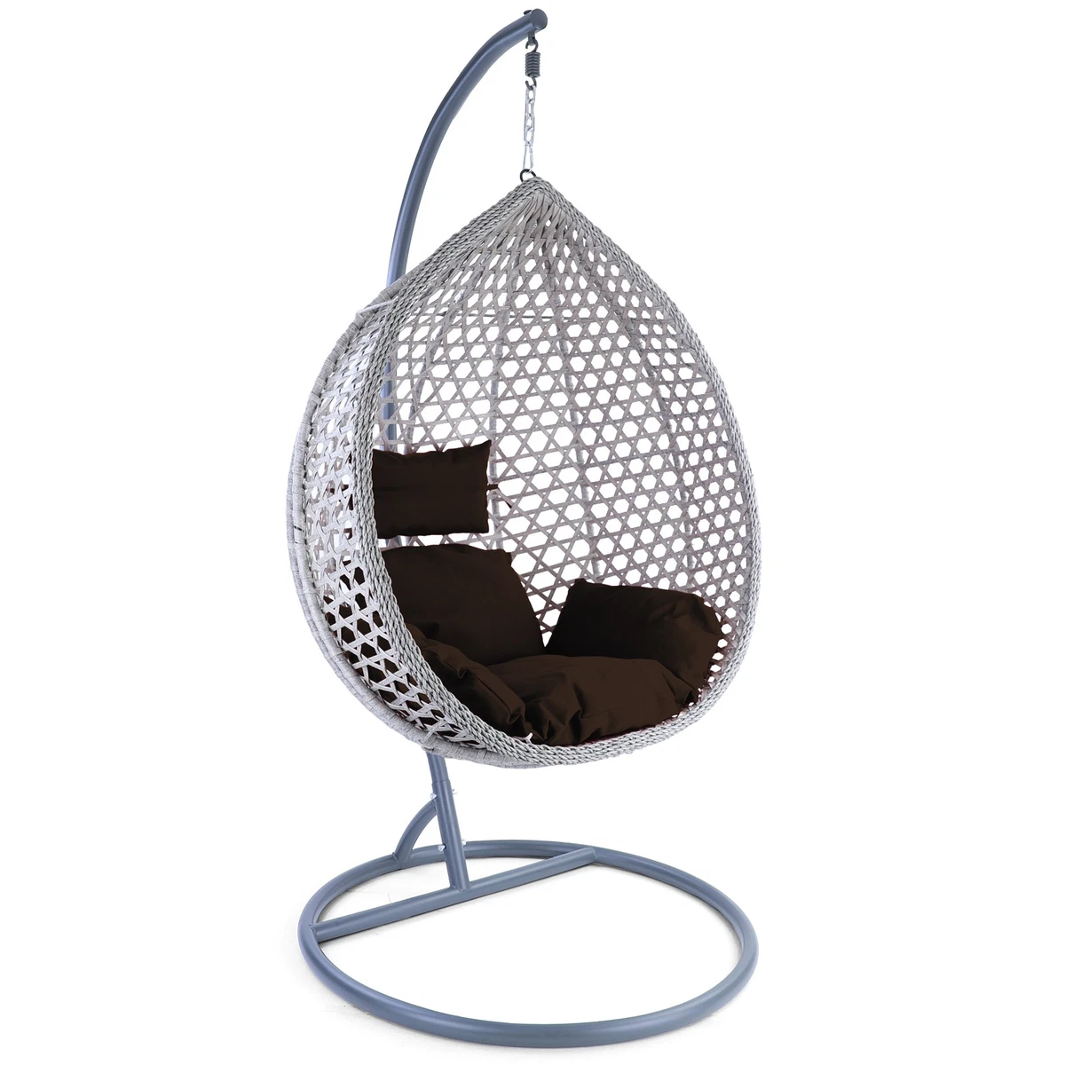 Kobolo Hängesessel Hängekorb LILLY Polyrattan Ohne Gestell (mit Kissen, 1-St), Hochwertiges Polyrattan