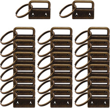 Key Fob Hardware, 20Pcs 1 Inch Keychain Hardware Set with Split Ring for Wristle