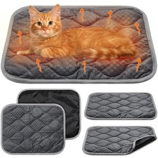 4 Pack Self Warming Cat Mat Self Heating Cat Pad Warm Thermal Pet Bed Washabl...