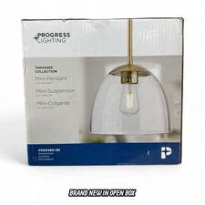 Progress Lighting Tamassee Collection 1-Light Brushed Gold Updated Mini Pendant