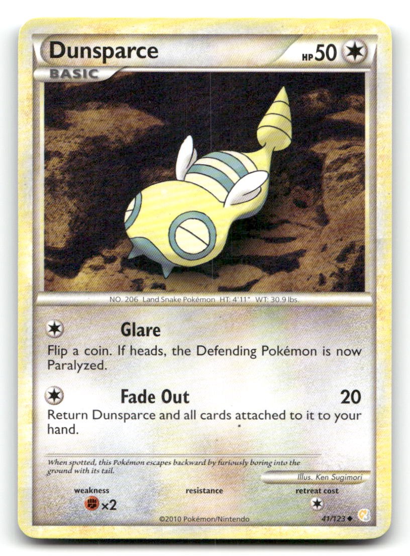 Dunsparce 41/123 HeartGold & SoulSilver LP Pokemon
