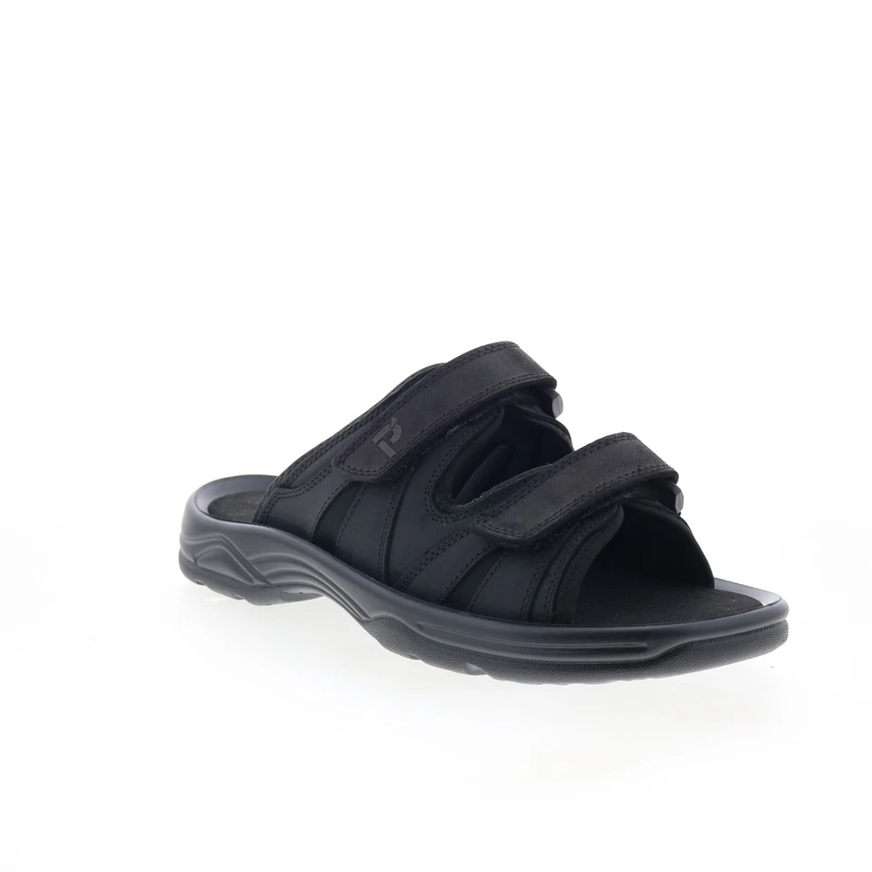 Sandalias Propet Vero MSV003LBLK para Hombres Negras Extra Anchas 6E Slides Zapatos 8.5 Foto 2 de 4