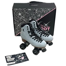 Moonlight Roller Moon Boot Roller Skates Size 6 Mirrorball Gray Suede w/ Box