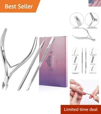 Ergonomic Cuticle Trimmer Set for Perfect Manicures - Includes Nippers & Cutter