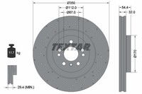 2X Bremsscheibe Pro+ Textar 92254405 FüR Mercedes GLS GLE W166 X166 GL C292 250