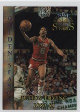 1996 Topps Stars Golden Season Finest Atomic Refractor Julius Erving HOF 0e5c