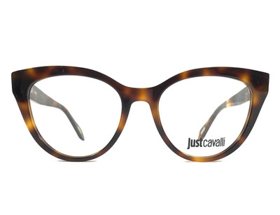 Just Cavalli Eyeglasses Frames VJC001 COL.0752 Havana Cat Eye Full Rim 51-18-140