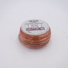 CraftWire 1/2Lb Bare Copper Round Wire Spool Half Hard 18GA