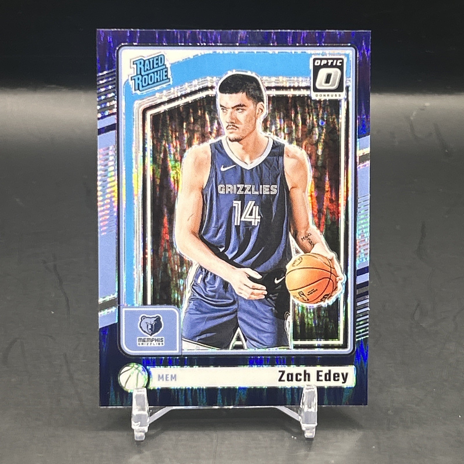 2024-25 Donruss Optic Purple Shock Rated Rookie #288 Zach Edey