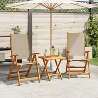 GartenstüHle 2Er Set Klappbar Massivholz Akazie Textilene Balkon