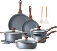 SENSARTE Nonstick Cookware Set 16-Piece, Healthy Pots and Pans Set, Non-stick Ki