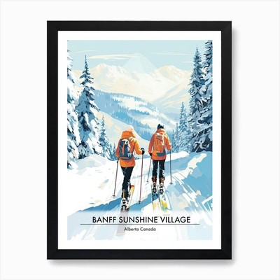 Banff Sunshine Village Alberta Ca gerahmtes Wandbild Poster Leinwanddruck Bild