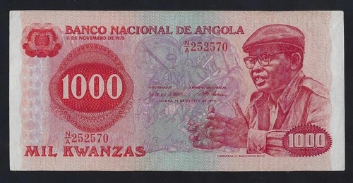 Portogallo ANGOLA 1000 KWANZAS 1979 P-117 VF+ - Foto 1 di 2