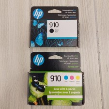 Genuine HP 910 Tri-Color Cyan Magenta Yellow 3 Pack Ink Cartridge 910 Black New