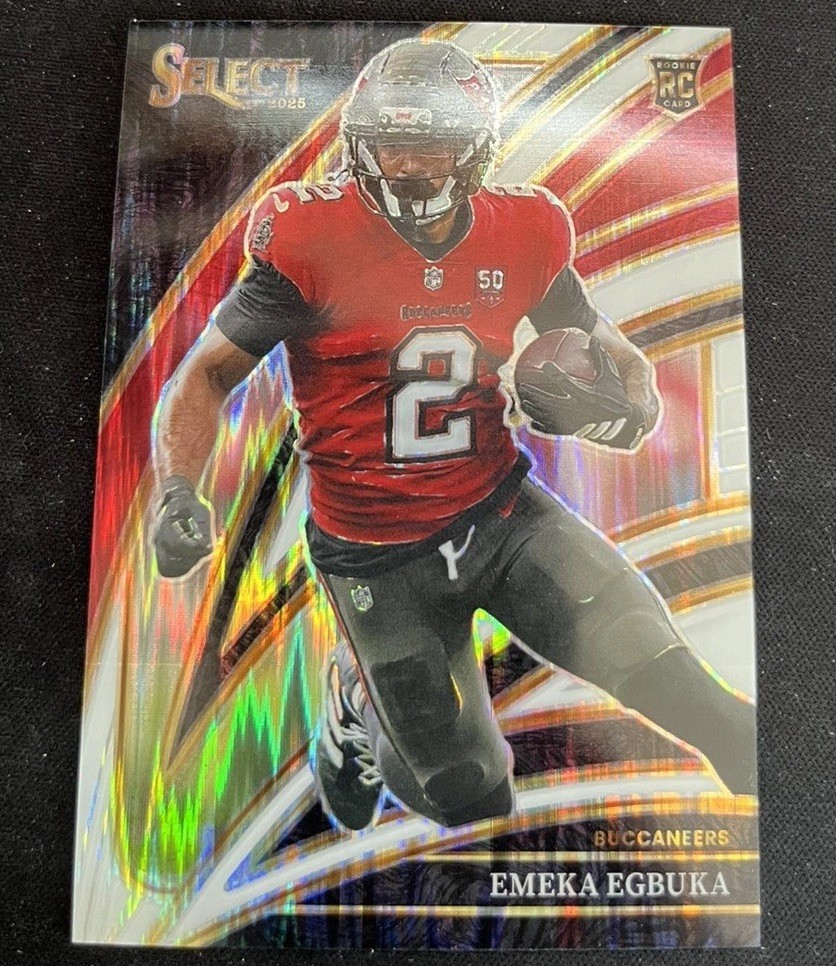 2025 Panini Select Emeka Egbuka Rookie Club Level White Shock Prizm /799 (RC)