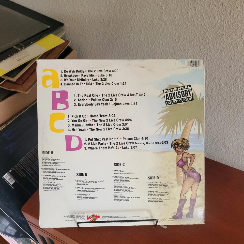 BOOTY SUMMER PARTY 2LP VINYL RECORD MC ADE CLAY D MIAMI BASS ELECTRO EX - Image 2 of 2