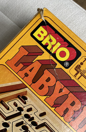 Vintage Brio Schweden Labyrinth Holz Kipplabyrinth Spiel OVP - Bild 9 von 14