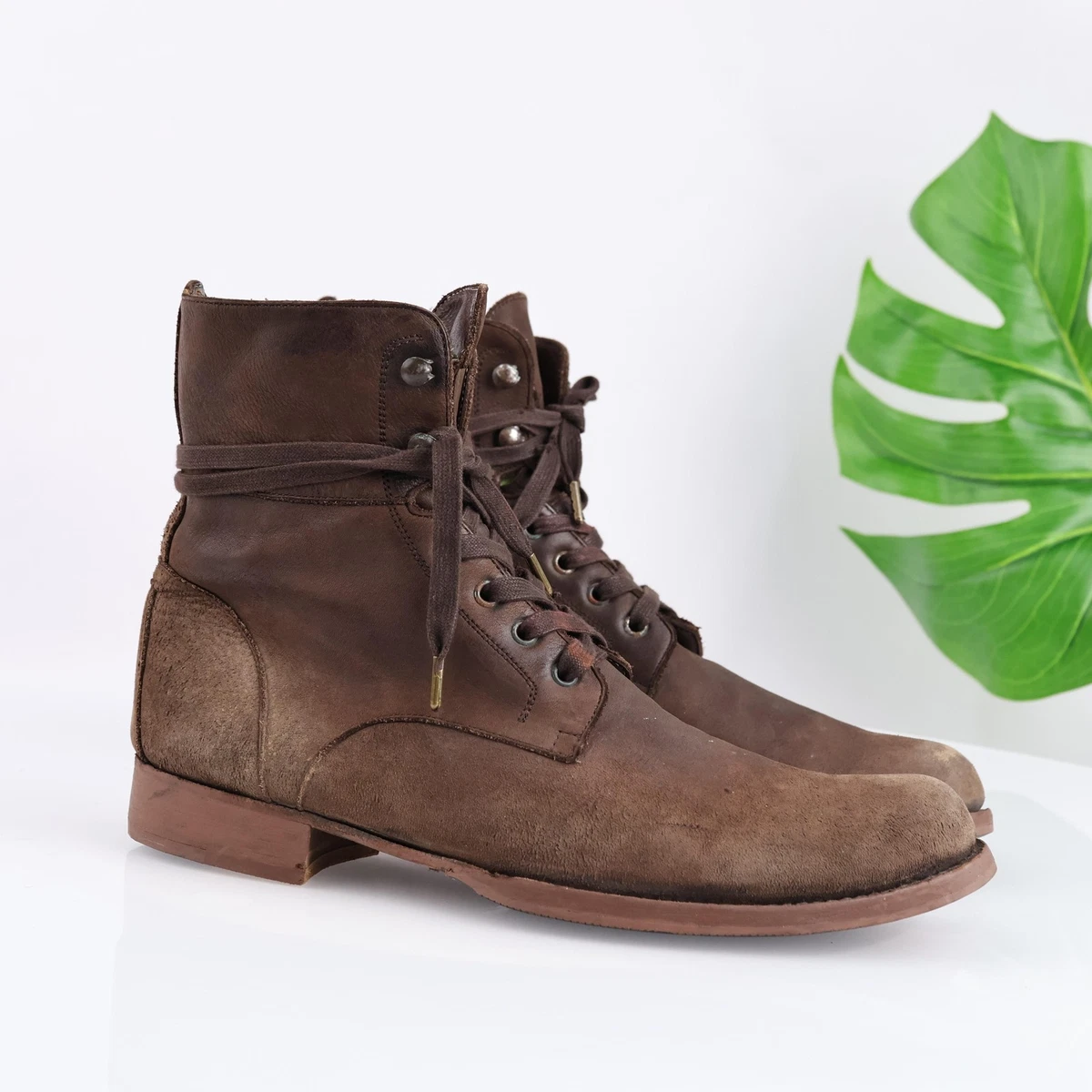 John Varvatos Lace Up Solid Boots for Men for Sale | Shop 