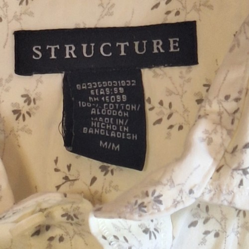 Structure Long Sleeve Button Down Dress Shirt Size Medium - Picture 2 of 7