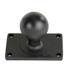 RAM Mount Rectangular 2 x 3 inch Plate with 1.5 inch Ball RAM-202U-23