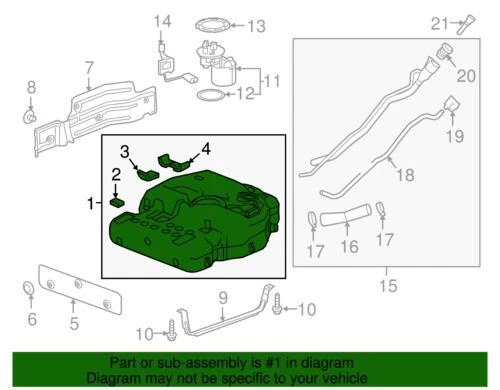 Tanque de combustible genuino GM 2017-2025 Buick Chevrolet Cadillac GMC Enclave XT5 84263308 Foto 2 de 2
