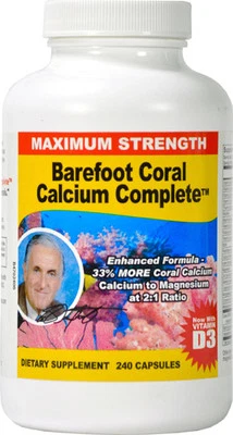 Barefoot Coral Calcium Complete - Bob Barefoot 240 Count - 1500mg Coral Calcium - Image 1 of 4
