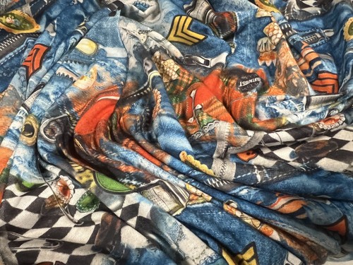 Soft Handle Single Jersey Dress Fabric, Per Metre - Steampunk Tartan Print - Picture 4 of 4