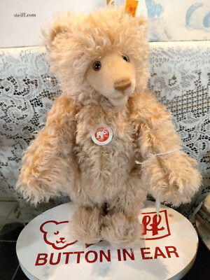 STEIFF Teddy Baby Teddy Bear 15 inch curly blonde mohair EAN 004483